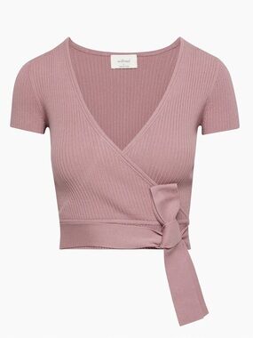 Wilfred Short Sleeve Ribbed Top All Tied Up